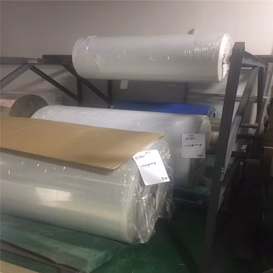Rollo de película PETG de plástico rígido transparente de alto brillo, 0,5mm, película de embalaje de PET transparente, hoja de Pet para blister