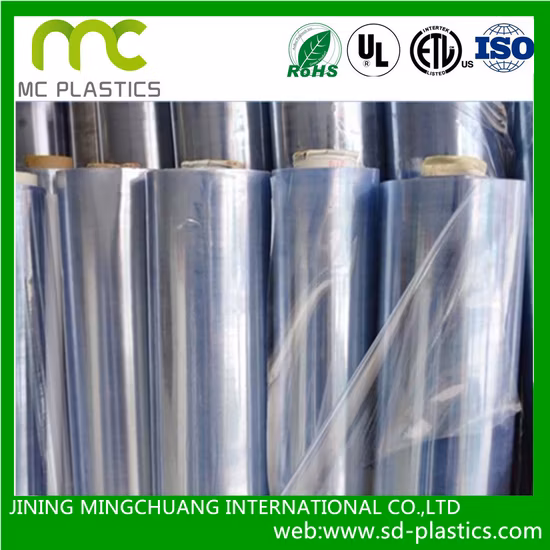 PVC/vinilo suave transparente/hoja flexible transparente para cubrir /protección/papelería/embalaje /impresión